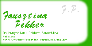 fausztina pekker business card